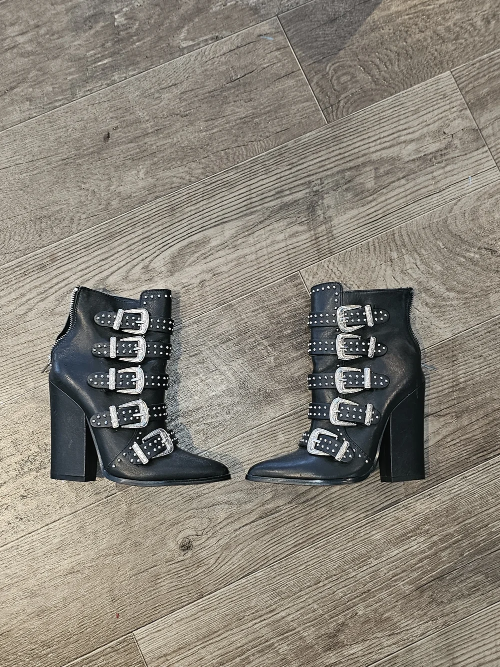 Steve Madden Black Leather & PU Men's Boot